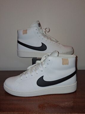 SIZE 11.5M - NIKE COURT ROYALE MID , WHITE ONYX. BRAND NEW NO BOX.